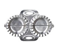 Healeved Outil Rapide et Facile à Nettoyer en Acier Inoxydable pour Fabriquer des Raviolis Moule à Double Côté pour Pâte la Cuisine Maison et Professionnelle