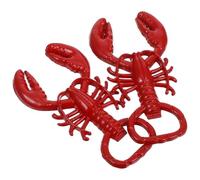Healeved Ouvre-bouteille en Métal Rouge Forme Homard Petit Format, Lot de 2 Pièces, Manuel et Portable, Outil pour Bière et Soda, Accessoire Bar et Camping