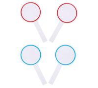 Healeved Pagaies à Tableau Blanc 4 Pièces, Tableaux de Score Portables Recto Simple, Panneaux pour Évaluation et Votes, Dimensions 10X20 CM, Usage en Salle de Réunion et Scolaire