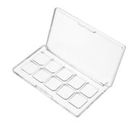 Healeved Palette de Maquillage Transparente 10 Compartiments 18x18mm en Plastique Compartimentée Multifonction DIY pour Fards à Paupières, Rouges à Lèvres, Blush Femme Organisation