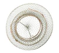 Healeved Panier de Pêche Pliable en Fil d'acier Solide Diamètre 35 CM Cage à Poissons Vivants sans Flotteur Filet de Pêche Robuste et Voyage