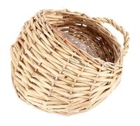 Healeved Panier Suspendu Mural en Osier Tressé Naturel Panier de Rangement Cuisine Polyvalent Cache-Pot de Fleurs Décoratif Beige Clair Taille Moyenne pour Décoration Intérieure et