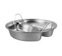 Healeved Panier Vapeur en Acier Inoxydable 2 Compartiments, Léger Drainage Rapide, Capacité 3l, Design Rond Spécial pour Cuisson Vapeur de Riz et Légumes