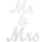 Healeved Panneau de Mariage et Madame en Bois Lettres Mr Mrs Panneau de Table de Mariage Blanc Portable Centre de Table Saint-Valentin