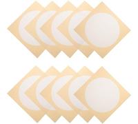 Healeved Papier à Dessin Miroir Épais 33x33 Cm 10 Feuilles Blanc Intérieur Aspect Ancien Silhouette Ronde pour Calligraphie Peinture Artistique Traditionnelle et Création Décorative