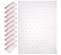 Healeved Papier de Soie D'emballage Rose à Motifs Cœurs Argentés, 28 Feuilles Épaisses Multifonctions pour Présents, Bouquets et Décorations, Papier Présent Pliable pour Fêtes et Occasions