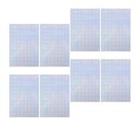 Healeved Papier Photo Coloré Imperméable 8 Feuilles 21x10 Cm pour Imprimante Jet D'encre, Papier D'impression Brillant Holographique Multifonction pour Bureau, École et Création Artistique