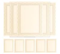 Healeved Papier Vierge A4 Imprimable pour Certificat de Fin d'Études 10 Feuilles sans Texte Papier Intérieur pour Diplôme et Récompense Compatible Écriture Manuscrite Usage Scolaire et