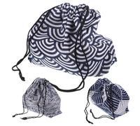 Healeved Paquet à Déjeuner Japonerie Résistant à L'usure en Polyester Étanchéité, Lot de 3 Paquet à Bento Portables pour Transporter Repas et Fruits