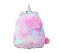 Healeved Paquet à Dos Licorne en Peluche pour École Maternelle Fille Garçon, Paquet à Goûter Doux et Léger, pour Voyager Zoo, Couleur Rose Confortable