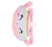 Healeved Paquet Banane Licorne Paillettes pour Filles Paquet Bandoulière Léger en Polyester Garçon et Filles Usage Extérieur et Voyage Taille Mini Couleur Arc-en-ciel Pâle