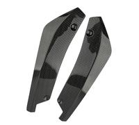 Healeved Paquet de 1 Paire de Spoilers Latéraux Universels en Fibre de Carbone Noire pour Pare-Chocs Arrière de Voiture, Protection D’Angle Anti-Collision, Diffuseurs Aérodynamiques pour