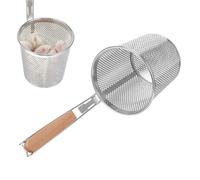 Healeved Passoire à Nouilles en Acier Inoxydable 14 Cm Manche Ergonomique Résistant la Chaleur, Pelle à Fentes Multifonction pour Cuisson, Égouttage Rapide Huile et Eau, Ustensile