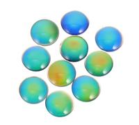 Healeved Patchs en Verre Ronds 16 MM Changeant de Couleur par Température Lot de 10 Pièces Pierres Précieuses DIY pour Décoration Bijoux Cabochons Artisanat Créatif