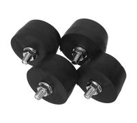 Healeved Patins Anti-vibrations en Caoutchouc Noir M8 Filetés, Amortisseurs Réglables et Antidérapants pour Usage Industriel et Domestique, Lot de 4 Pièces