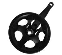 Healeved Pédalier Vélo 36 Dents Monovitesse en Acier au Carbone Manivelle Droite Cache-Chaîne Compatible VTT et Vélo de Route Robuste Cyclisme