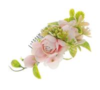Healeved Peigne à Cheveux de Mariée Peignes à Cheveux en Fleurs de Mariage Accessoire de Fleur en Soie pour Mariage