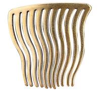 Healeved Peigne à Cheveux Vintage en Laiton, Accessoire Coiffure Mariage, 1 Pièce, Design Ondulé, Résistant et Raffiné, pour Chignons, Femmes, et Mariages