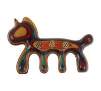 Healeved Peigne de Massage en Bois Compact pour Soin du Cuir Chevelu, Forme Licorne Unique, comme Souvenir pour Nouvel An Chinois ou Fête D'anniversaire