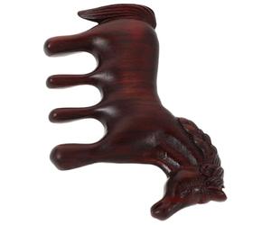 Healeved Peigne de Massage en Bois de Zitan en Forme de Cheval, Brosse Capillaire Relaxante Portable pour Soulager la Tension, Souvenir du Nouvel An Chinois 2026