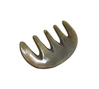 Healeved Peigne De Massage En Corne De Bœuf Naturel Masseur à Cinq Griffes Taille Moyenne Peigne De Massage Grattant Pour Femmes Usage Soin Du Cuir Chevelu Couleurs Mélangées