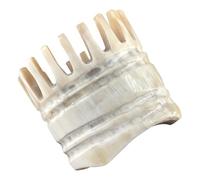 Healeved Peigne de Massage en Corne de Yak Naturel Beige, Pratique pour Stimuler la Circulation Sanguine et Détendre le Cuir Chevelu