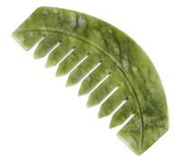 Healeved Peigne de Massage Jade Portable Naturel Peigne de Grattage Ergonomique pour Tête Soulagement Stress et Stimulation Circulation Sanguine