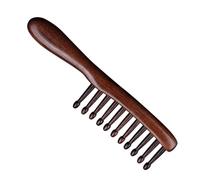 Healeved Peigne Démêlant En Bois De Santal Grand Format à Dents Larges Pour Femmes Et Hommes Soins Capillaires Massage Cuir Chevelu Usage Quotidien Manche Long Ergonomique