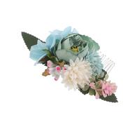 Healeved Peigne Floral de Mariage avec Fleurs Artificielles Accessoire Coiffure et Stable pour Mariées Fixation Sécurisée pour Cérémonies Bord de Mer et Plein Air