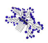 Healeved peigne haloween hallowen bluch hair toppers marivaux verre fashion demoiselle d'honneur femme jeu de rôle bride hair charms robe mariée rave jeu de role wedding dress alliage Blue