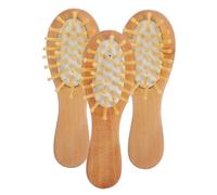 Healeved Peigne Lot De Mini Brosses à Cheveux Bois Avec Coussin Gonflable Peigne Masseur Portable