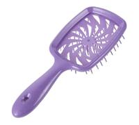 Healeved peigne manche mat boules à facettes autocollants petits récipients avec couvercles Réseau capillaire des filles brosse à cheveux portative brosse démêlante paille Violet,mauve