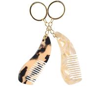 Healeved Peigne Porte-clés en Acétate Léger et Portable Design Unique, Accessoire Coiffure Pratique pour Voyage et Usage Quotidien