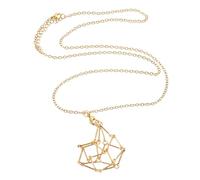 Healeved Pendentif Collier Vide Métal Support pour Pierre Brute Cordons pour Création de Bijoux Collier avec Support pour Cristal