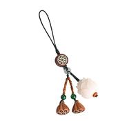 Healeved Pendentif Fleur De Lotus Bodhi Solide Pour Téléphone Portable, Bijou Pendentif Soi-même, Ornement Léger Et Compact, Usage Quotidien, Style Court, Blanc Naturel, Taille Petite