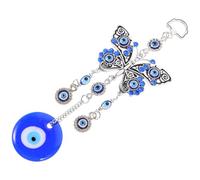 Healeved Pendentif Mural Œil Bleu en Verre Ornement Suspendu Le Mauvais Œil Décoration Murale Intérieure Turque Accessoire Décoration Maison Amulette Protection
