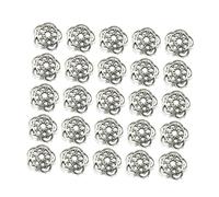 Healeved Pendentifs en Alliage Forme Fleur Argenté Antique 100 Pcs, Breloques Pendentifs DIY Fabrication Bijoux, Accessoires Charmes Bracelets Colliers pour Création Artisanale