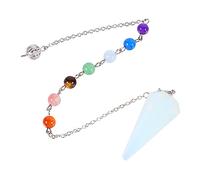 Healeved Pendule En Cristal Naturel Hexagonal Conique Polie Lisse Pendentif Artisanal Diy Pour Radiesthésie Chakras Protection Énergétique Usage Spirituel