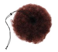 Healeved Perruque Afro Courte Bouclée Marron pour Femme Wig Fluffy Synthétique Coiffure Confortable et Naturelle pour Cosplay Fête et Usage Quotidien