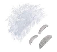 Healeved Perruque Courte Blanche De Scientifique Avec Moustache Et Sourcils Accessoires De Cosplay Pour Soirée Thématique