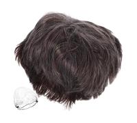 Healeved Perruque Courte Grise Réaliste Pour Homme Perruque Réaliste Pour Costume De Personnes Âgées Avec Sur Le Côté Idéale Pour Les Fêtes D'Halloween Et Le Quotidien