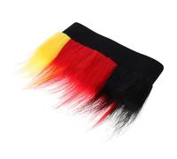 Healeved Perruque Fan Rouge et Bleue pour Événements Européens Accessoire et pour Supporters de Football