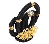 Healeved Perruques Chinoises Anciennes -tête Chignon Perruques Chinoises Vintage Faux Chignon Accessoires Pour Cheveux Pour Femmes Coiffures De Scène Pour Femmes