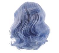 Healeved Perruques pour femmes : perruque bouclée -longue de 35,5 cm avec frange - Accessoire de déguisement synthétique - Postiche carré élégant pour fête, Halloween, cosplay