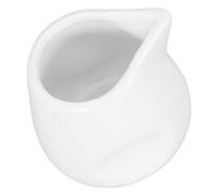 Healeved Petit Pichet à Lait en Céramique Blanc 110ml Bec Verseur, Design Élégant et Classique, Polyvalent et Facile à Nettoyer Cuisine et Cafés