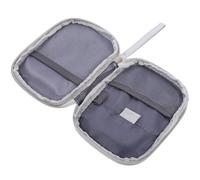 Healeved Petite Trousse Médicale Portable en Tissu Oxford Gris Paquet de Vide Léger Fermeture Éclair Organisateur de Remède pour Voyage Randonnée et Urgence