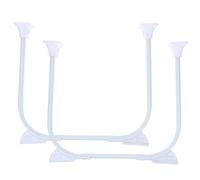 Healeved Pieds de Table Pliables en Métal U pour Meubles Universels, Pliage Pratique, Fixation Stable, Lot de 2 Pièces, Support pour Table de Chevet et Bureau Pliant