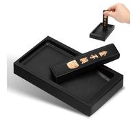 Healeved Pierre à Encre pour Écrire Noir en Pierre D'encre Chinoise Confortable à Saisir et Réutilisable pour Peinture à L'encre et Décoration de Salle de Lecture