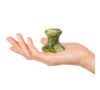 Healeved Pierre de Massage Visage en Jade Vert de Champignon, Masseur Facial Confortable pour Soulagement et Relaxation du Visage