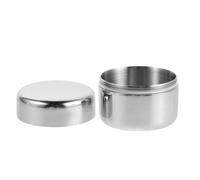 Healeved Pilulier en Métal Inoxydable Grand Format Boîte de Rangement Ronde pour Remède Mini Pilulier de Voyage Argenté Brillant Étui Hermétique Portable pour Comprimés Pratique